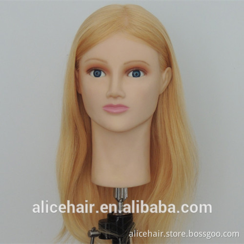 Factory sales cheap real hair training mannequin head with 100% human hair